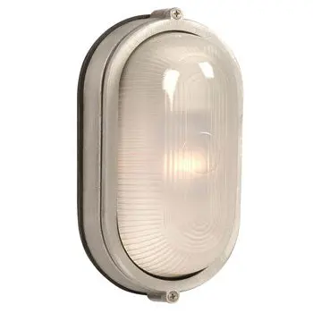 Cast Aluminum Marine Light 305114Sa - Satin Aluminum Finish, Frosted Glass, 60W, Medium Base, Non-Dimmable 1