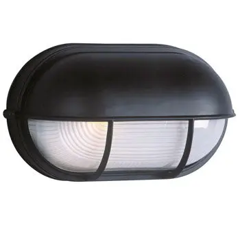 Cast Aluminum Marine Light 305562Blk - Black Finish, Frosted Glass, 100W Max, Med. Base Bulb 1