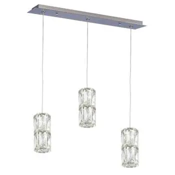Estella 3L Island Led, Chrome & Clear K9 Crystal, 18W, 4000K, Dimmable, 1620 Lumens 1