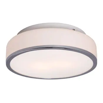 Flush Mount - 613532Ch – Chrome Finish, Opal White Glass, 2X60w A15 Bulbs, Medium Base, 11-5/8"D X 3-1/2"H 1