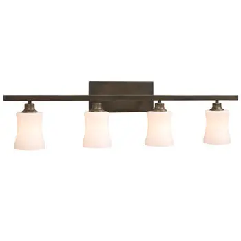 Four Light Vanity 710154Orb - Oil Rubbed Bronze With White Glass, 4X100w Bulbs, 36.5"W, Med. Base 1