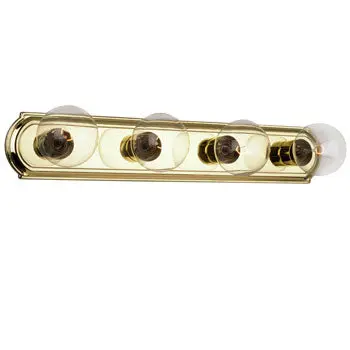 Four Light Vanity Bar 730524Pb - Polished Brass Finish, 24"W, G25 Bulbs (4) 60W, Non-Dimmable 1