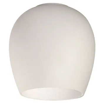 Gsg-161 Open Bottom Opal Glass Shade For 2-1/4" Holder, White Finish, Non-Dimmable 1