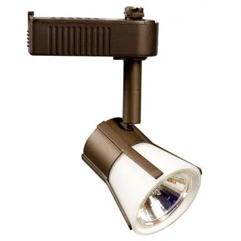 Halogen Track Head 70135Bz/Wh - Bronze Finish With White Glass, 50W Mr16 Bulb, Gx5.3 Base, Non-Dimmable 1
