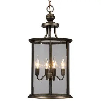 Huntington Pendant - Oil Rubbed Bronze, 4X60w, Clear Glass, 12"D X 24.5"H, Non-Dimmable, Elegant Lighting Fixture 1
