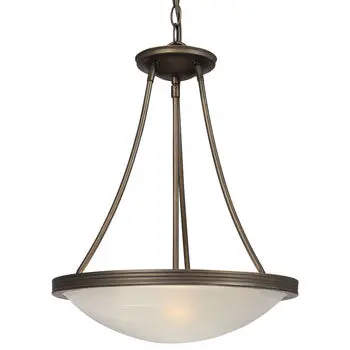 Julian Pendant Light - Oil Rubbed Bronze, Marbled Glass, 3 X 100W Bulbs, 14-3/4"D X 18"H, Elegant Design 1