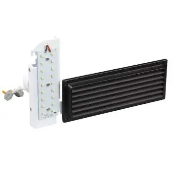 L223480bk0830 Black Step Light Face Plate, Led 8W, 3000K, Frosted Glass, 1107 Lumens, Non-Dimmable 1