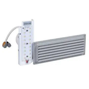 L223480gry0830: Grey Step Light Face Plate, Led 8W, Frosted Glass, 3000K, Dimmable, 1107 Lumens 1