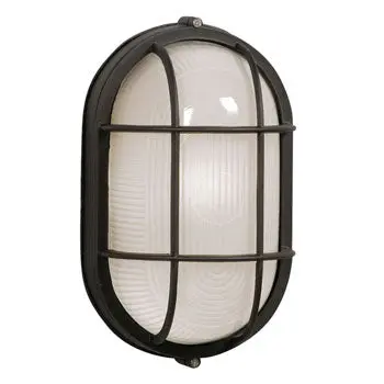 L305013bk012a1 Led Marine Light - Black Finish, Frosted Glass, 12W, 798 Lumens - Wall/Ceiling Mount 1