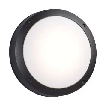 L323311bk - 8-5/8" Round Outdoor Black Ac Led Light, Dimmable, 1200 Lumens, 3000K, 15W 1