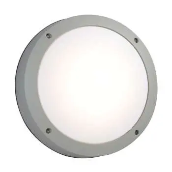 L323311ms - 8-5/8" Round Outdoor Matte Silver Led Light, 15W, 1200 Lumens, Dimmable, 3000K 1