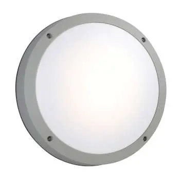 L323312ms 10-7/8" Round Outdoor Dimmable Led Light, Matte Silver Finish, 3000K, 17W, 1360 Lumens 1