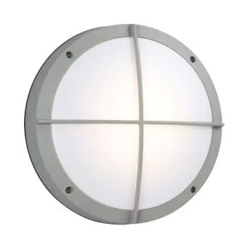 L323322ms: 10-7/8" Round Outdoor Matte Silver Led Light, 17W, 1360 Lumens, Dimmable, 3000K 1