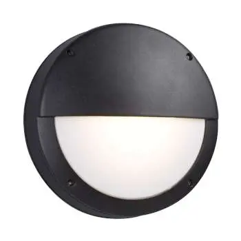 L323331bk - 8-5/8" Round Outdoor Black Led Light, 15W, 1200 Lumens, 3000K, Dimmable, Polycarbonate Lens 1