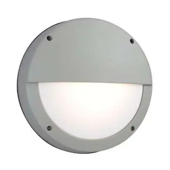 L323331ms - 8-5/8" Matte Silver Outdoor Led Light, Dimmable, 1200 Lumen, 3000K, Polycarbonate Lens 1