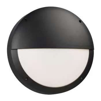 L323332bk 10-7/8" Round Outdoor Black Ac Led Light, Dimmable, 17W, 1360 Lumens, 3000K, Polycarbonate Lens 1