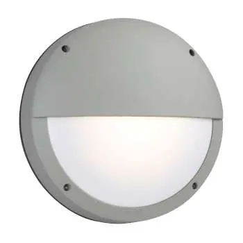 L323332ms: 10-7/8" Round Outdoor Matte Silver Ac Led Light, Dimmable, 3000K, 17W, 1360 Lumens 1