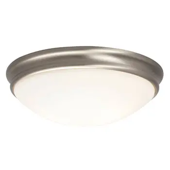 L613333bn016a1 - Led Flush Mount Ceiling Light, Brushed Nickel, White Opal Glass, Dimmable, 16W, 3000K, Energy Star 1