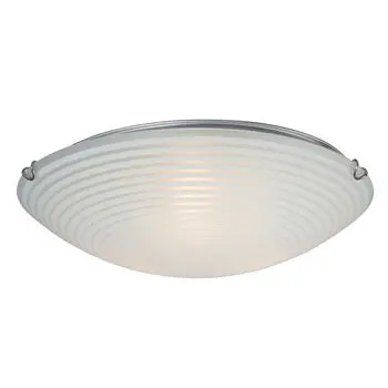 L615294ch010a1 Led Flush Mount Ceiling Light, Chrome Finish, 16" Satin White Glass, 12W, 3000K, Dimmable 1