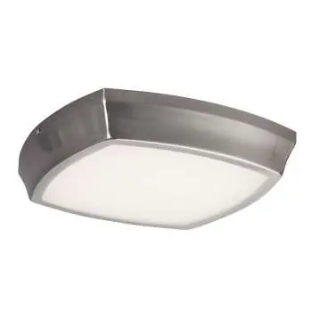 L622021bn Brushed Nickel Led Ceiling Light, 20W, 3000K, 120V, Dimmable, 11"X11"X2" 1
