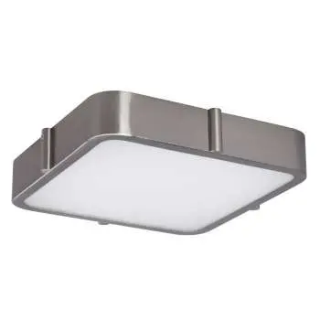 L622061bn Brushed Nickel Ceiling Light, 20W 3000K Led, Dimmable, 120V, 11.5"X11.5" White Acrylic Lens 1