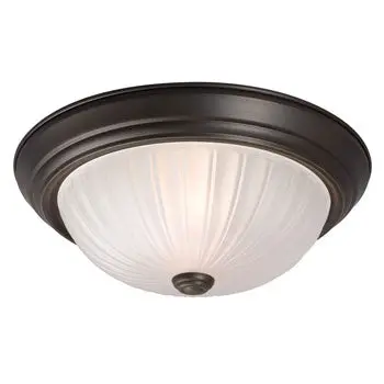 L635022or010a1 - Led Flush Mount Ceiling Light, Oil Rubbed Bronze, Frosted Melon Glass, 12W, 798 Lumens, Dimmable 1