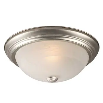 L635032pt010a1 Led Flush Mount Ceiling Light, Pewter Finish, Marbled Glass, 12W, 3000K, Dimmable Option 1