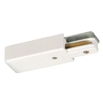 Live-End Connector A-8 Wh - White Finish, Non-Dimmable, 4-1/4"L X 1-3/8"W X 0-3/4"H, No Bulb Included 1