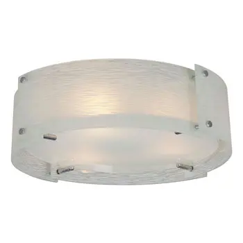 Madeo Led Flush Mount Ceiling Light - Chrome, Frosted Glass, 24W, Dimmable, 3000K, Energy Star, 17-7/8" Diameter 1