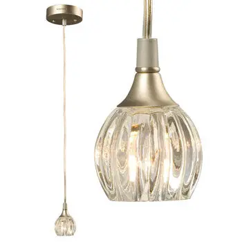Mini-Pendant 911574Pt - Pewter Finish With Clear Glass, 20W G4 Bulb Included, Non-Dimmable 1