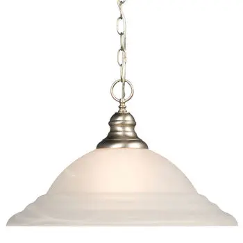 Morgan Pendant - Pewter W/ Marbled Glass, 17-3/8"D X 11-1/2"H, 100W Bulb, Elegant Non-Dimmable Lighting Fixture 1