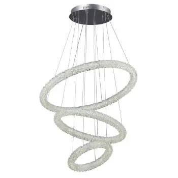 Orion Chrome Dimmable Led Pendant - 90W, 8100 Lumens, 4000K, 29" - Modern Design, High Brightness, Energy Efficient 1