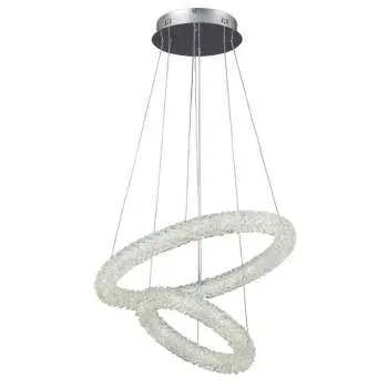 Orion Chrome Led Pendant Light - 48W, 4000K, 4320 Lumens, Dimmable, Modern Design, Energy-Efficient, 21.25" Diameter 1