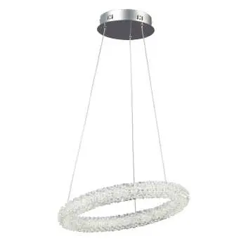 Orion Led Chrome Pendant Light - 24W, 4000K, 2160 Lumens, Dimmable, Energy Efficient, Sleek Modern Design 1