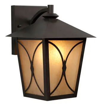 Outdoor Lantern 312031Orb/Fa - Oil Rubbed Bronze, Frosted Amber Glass, 100W, Med Base, Non-Dimmable 1