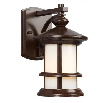 Outdoor Wall Mount Lantern 319930Bz - Bronze Finish, Ivory Art Glass, 100W Bulb, 6"W X 10"H, Non-Dimmable 1
