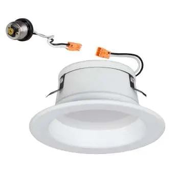 Rl-R202wh 4" Led Retrofit Trim Downlight, 13W, Dimmable, 3000K, White Finish, Energy Star Certified 1