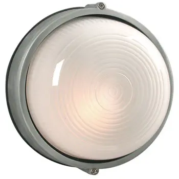 Satin Aluminum Marine Light 305111Sa - 100W Frosted Glass, Med. Base, Non-Dimmable 1