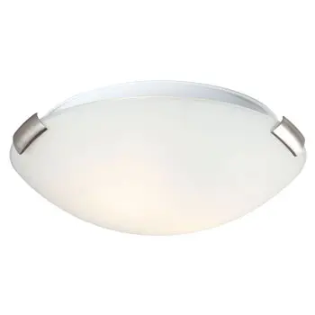 Sola L680412bw010a1 Led Flush Mount Ceiling Light, Brushed Nickel, 12W, 1140 Lumens, 3000K, Dimmable, White Glass 1