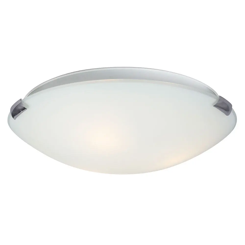 Sola - L680416cw031a1: Led Flush Mount Ceiling Light, Chrome Finish, White Glass, 33W, 3000K, Energy Star, Dimmable 1