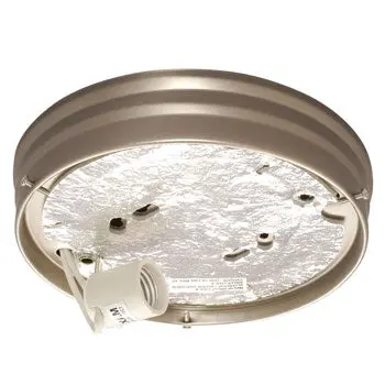 Utility Flush Mount Holder 810210Pt-H - Pewter Finish, 100W Med. Base, 8-3/4" Diameter, Non-Dimmable 1