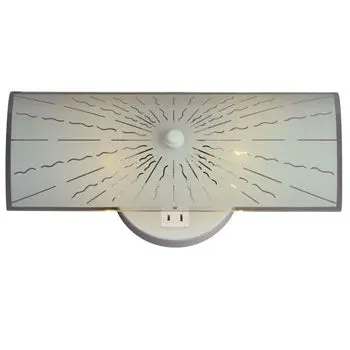 Vanity Light 600907 - Curved Shade, White Satin Glass, 2X60w, 11.5"X6"X5", Non-Dimmable 1