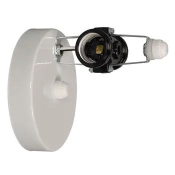 Vanity Light Holder 22611-H: White Finish, Dual 60W Bulbs, Med. Base, Non-Dimmable 1