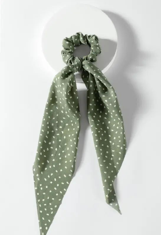 Scrunchie Scarf In Sage 1