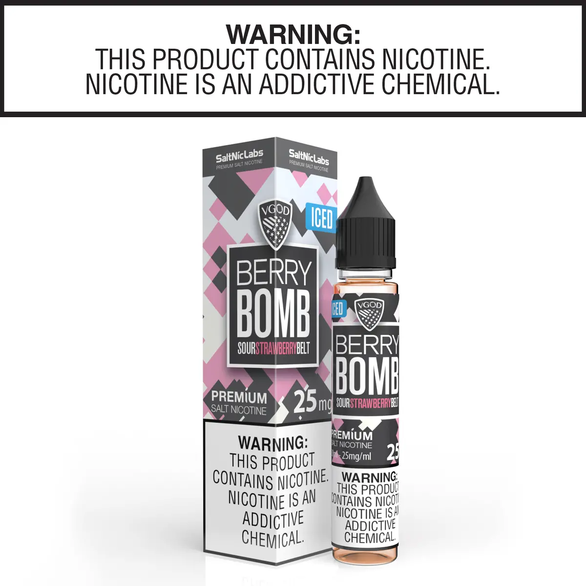 Iced Berry Bomb By Vgod Salt Nic Collection 30Ml 1