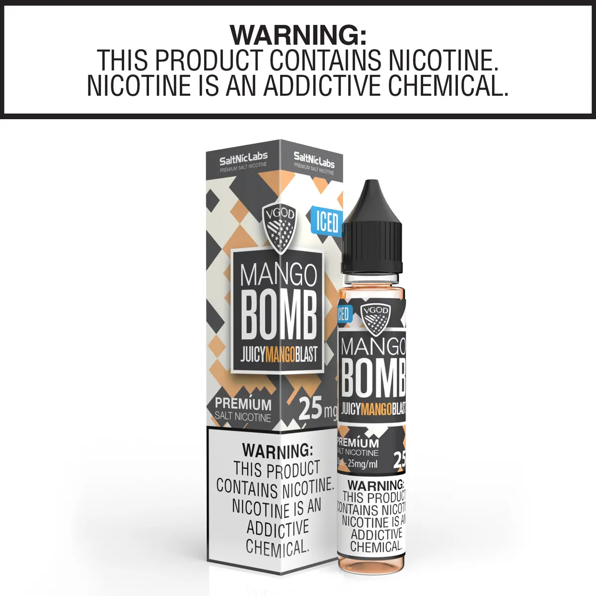 Iced Mango Bomb By Vgod Salt Nic Collection 30Ml 1