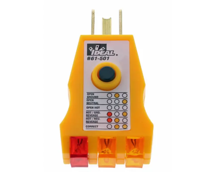 Ideal 120V Ac Receptacle Tester W/Gfci 1