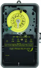 24-Hour Mechanical Time Switch, 120 Vac, 60Hz, Spst, Indoor/Outdoor Metal Enclosure, 1 Hour Interval 1