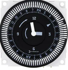 24-Hour 24V Electromechanical Panel Mount Timer Module With Manual Override, 15 Minute Intervals, 21A, Spdt 1