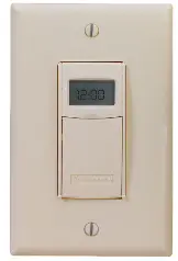 7-Day Heavy-Duty Programmable Timer, 120-277 Vac, 15A, Light Almond 1